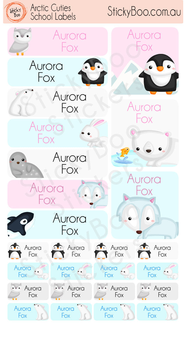 Personalised School Labels | Arctic Cuties Stickers
