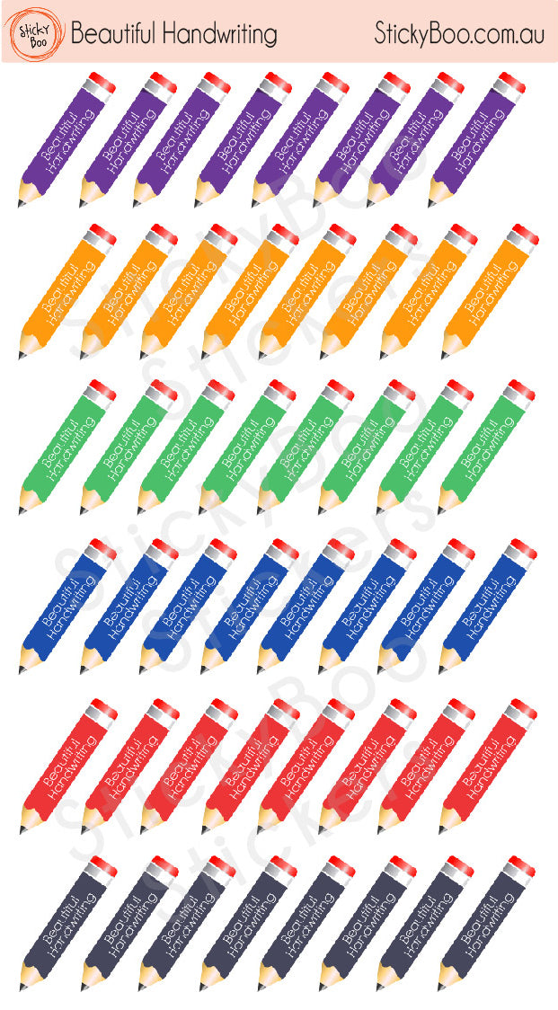 Beautiful Handwriting  |  Merit Stickers
