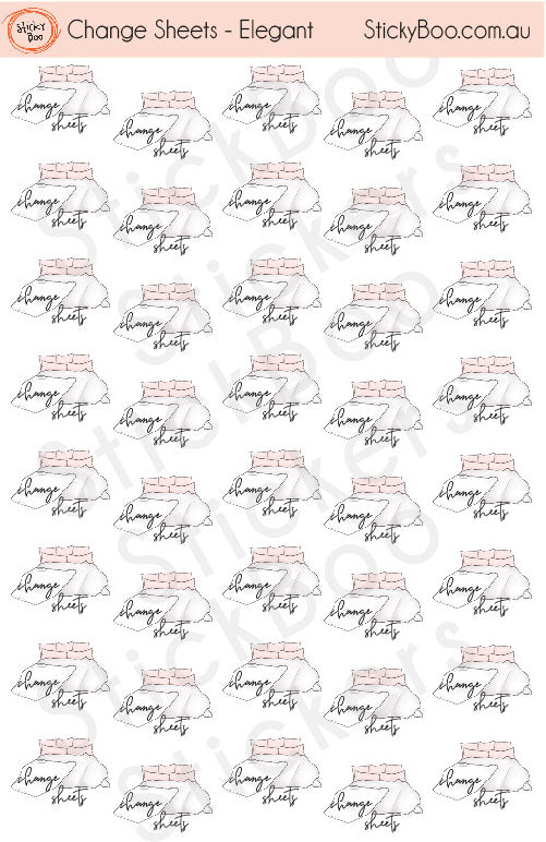 Change Sheets   |   Elegant Series   |   Planner Stickers
