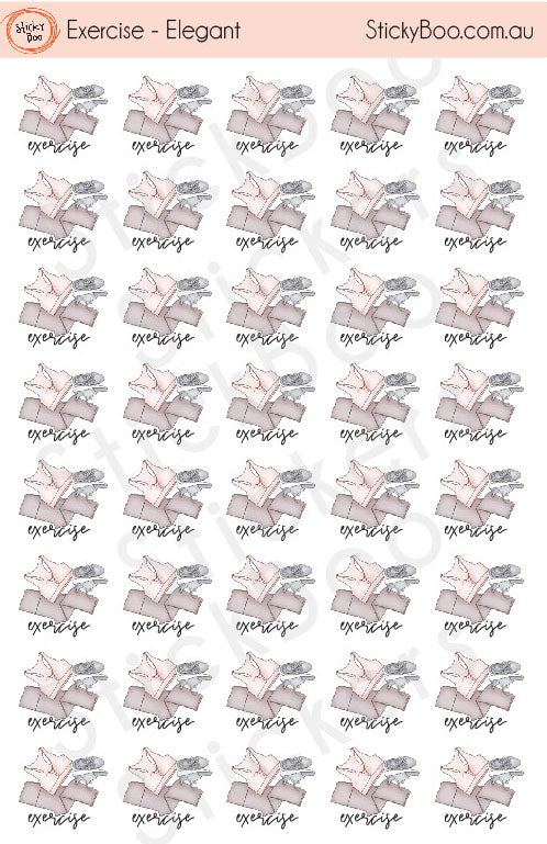 Exercise   |   Elegant Series   |   Planner Stickers