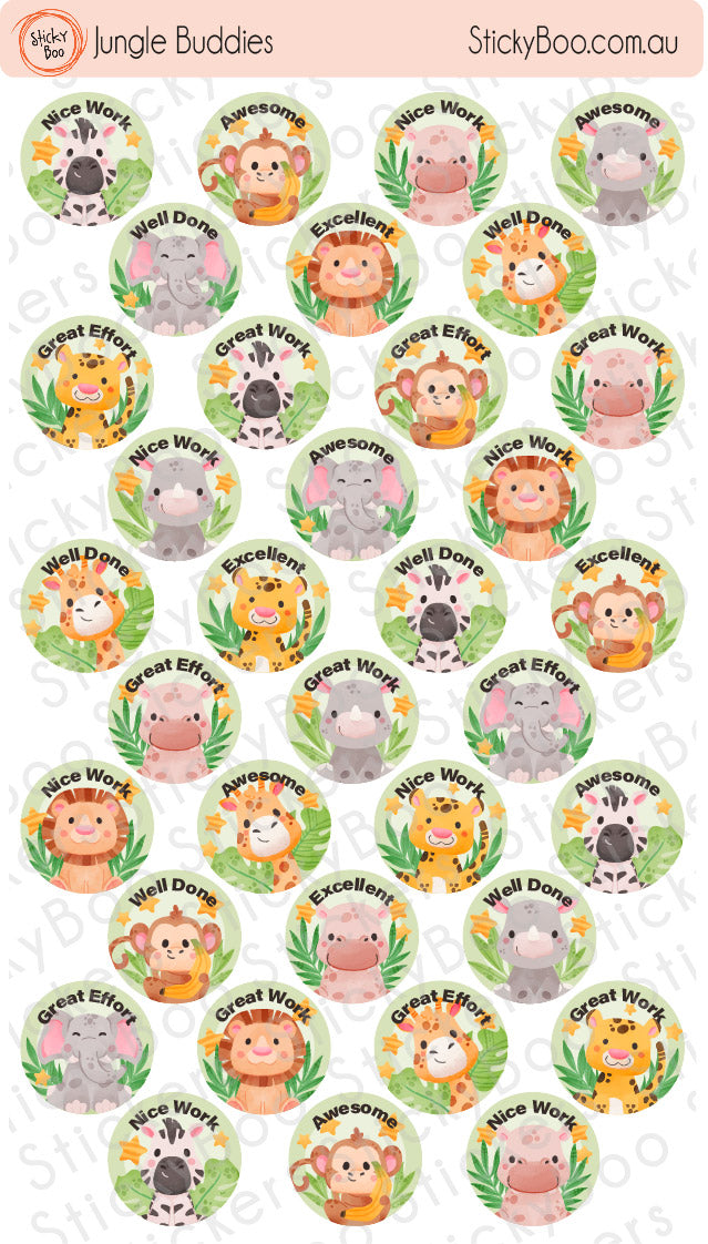 Jungle Buddies  |  Merit Stickers