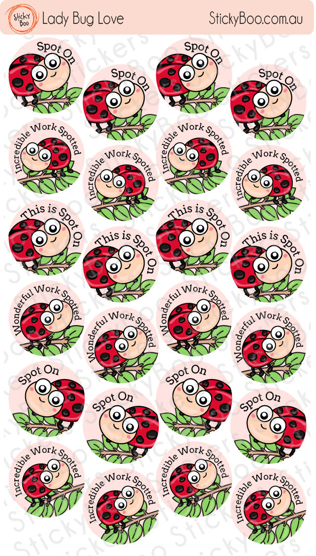 Lady Bug Love  |  Merit Stickers