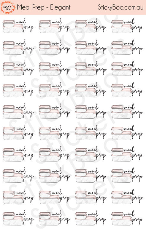 Meal Prep   |   Elegant Series   |   Planner Stickers