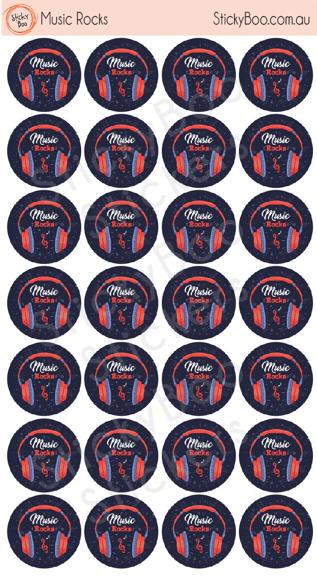 Music Rocks  |  Merit Stickers