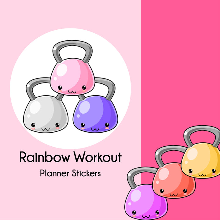 Rainbow Workout   |   Rainbow Series   |   Planner Stickers