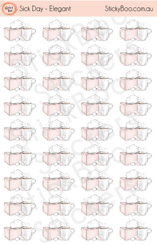 Sick Day   |   Elegant Series   |   Planner Stickers