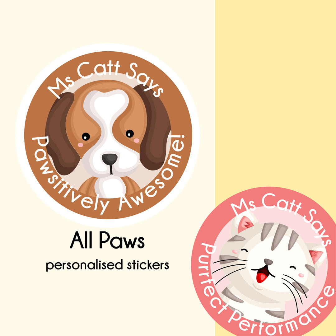 All Paws   |  Personalised Merit Stickers