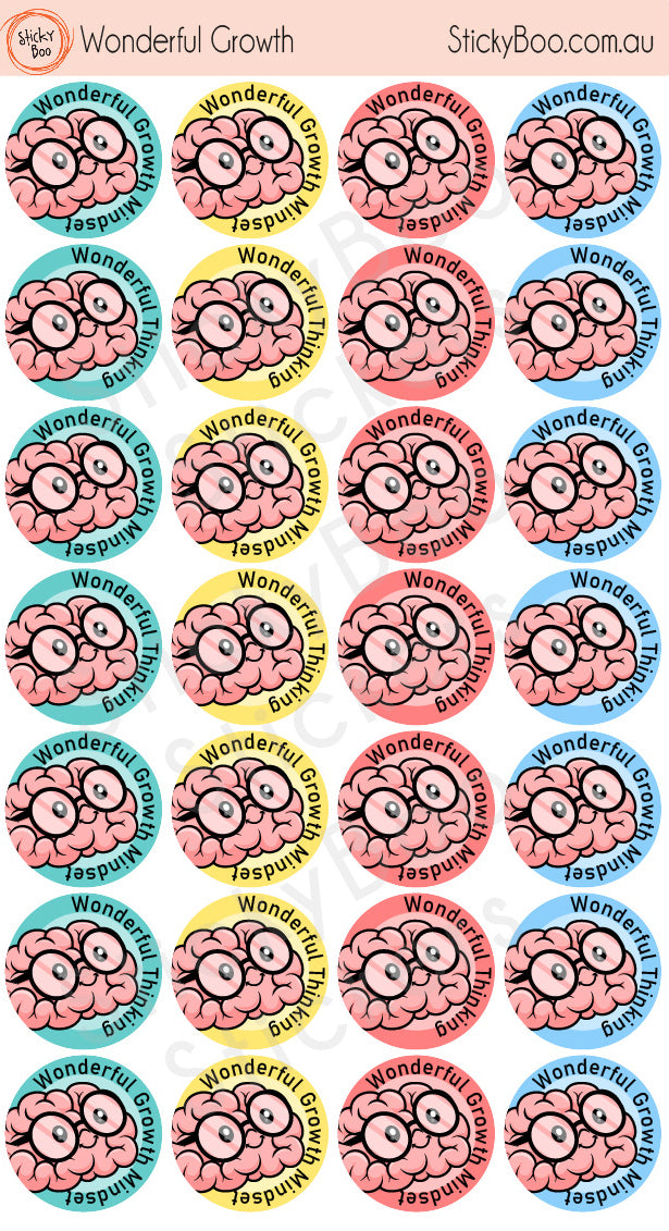 Wonderful Growth | StickyBoo Stickers | Mindset Growth Stickers