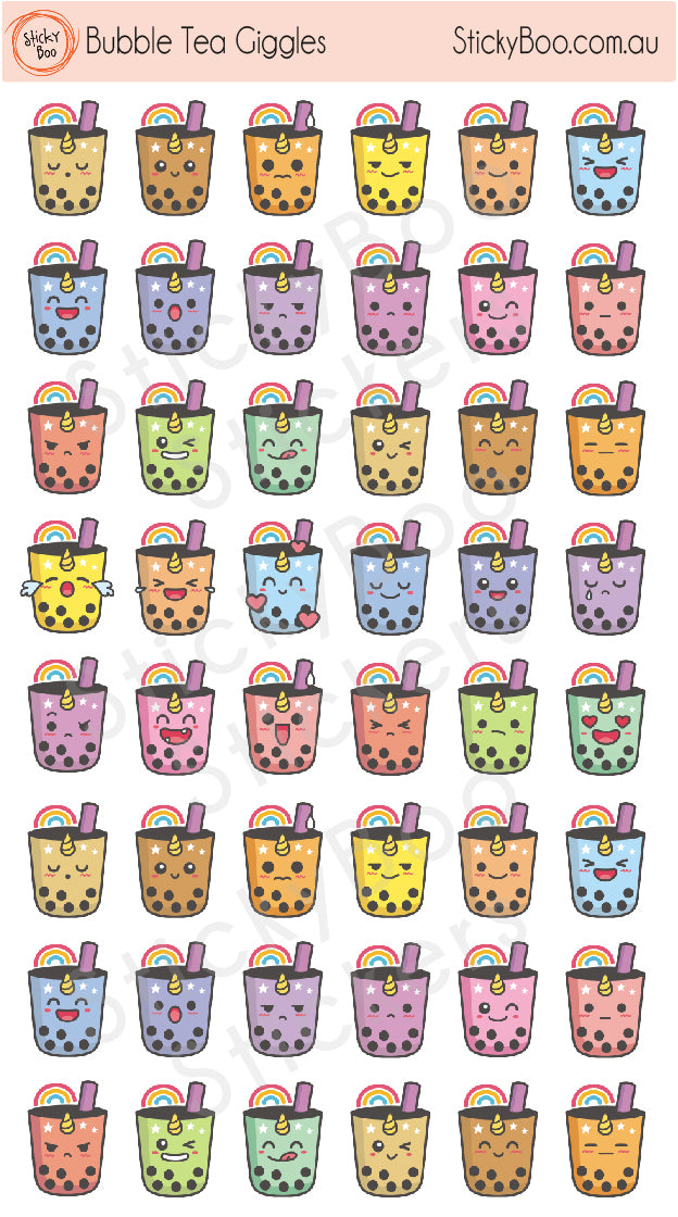 Bubble Tea Stickers | Teacher Sticker