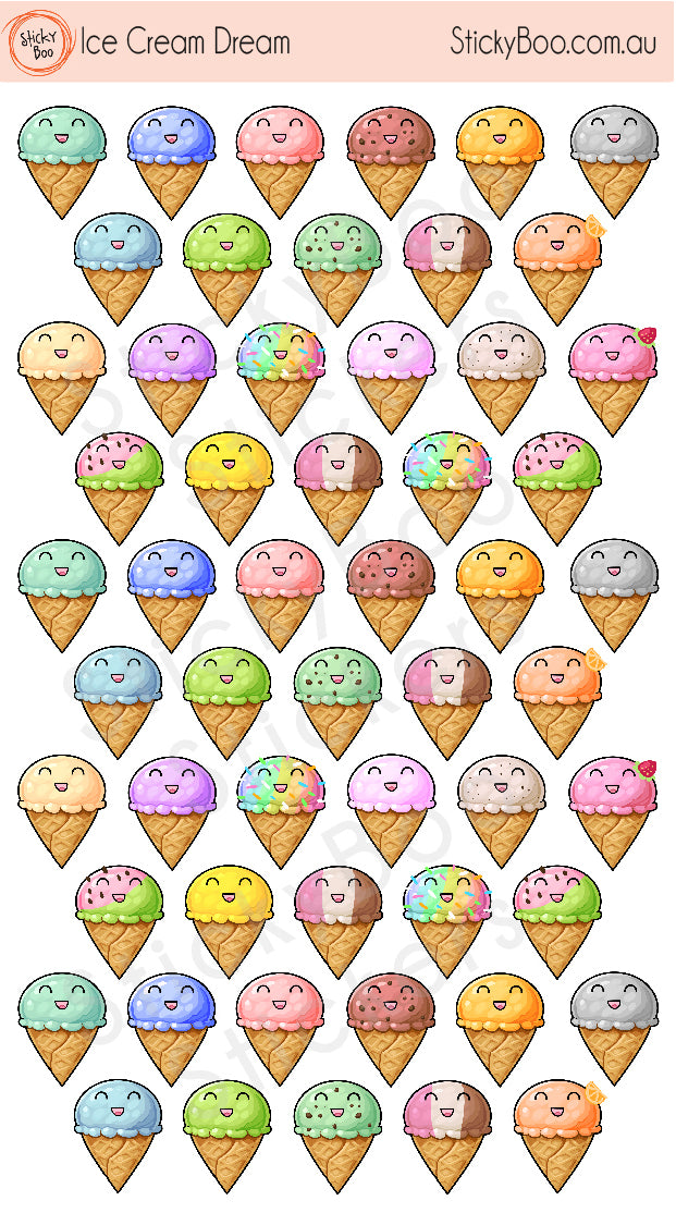 StickyBoo Ice Cream Stickers