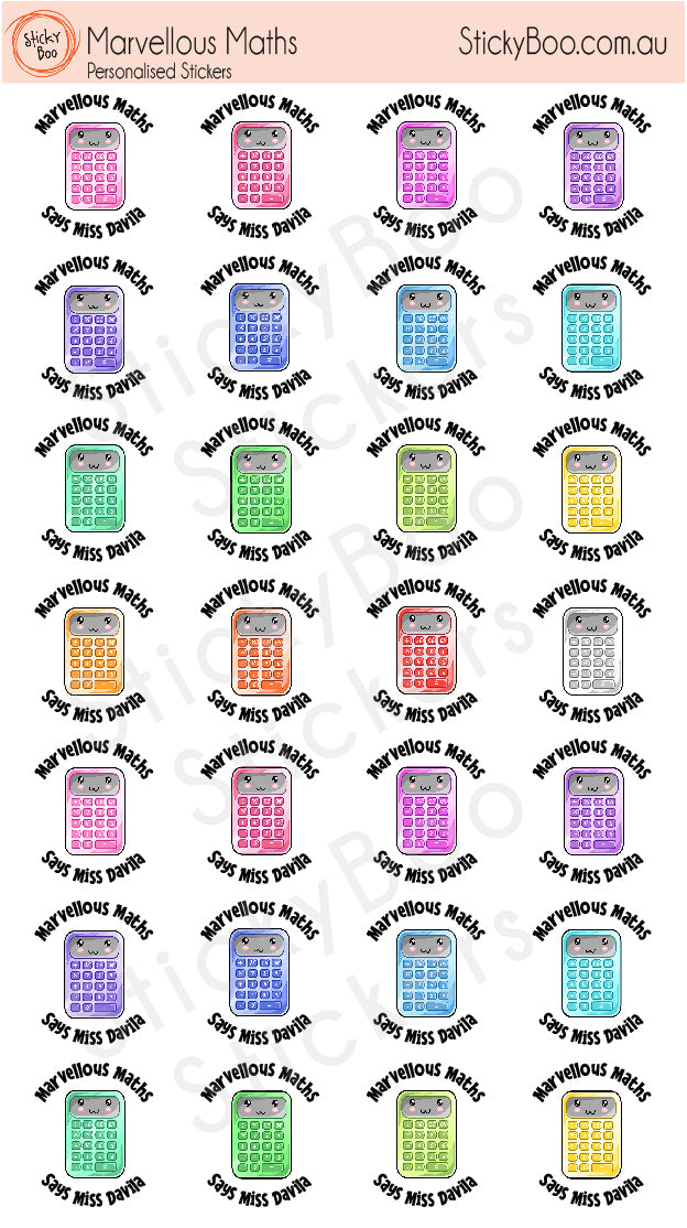 Math Stickers | Personalised Math Sticker | Math Teacher Sticker
