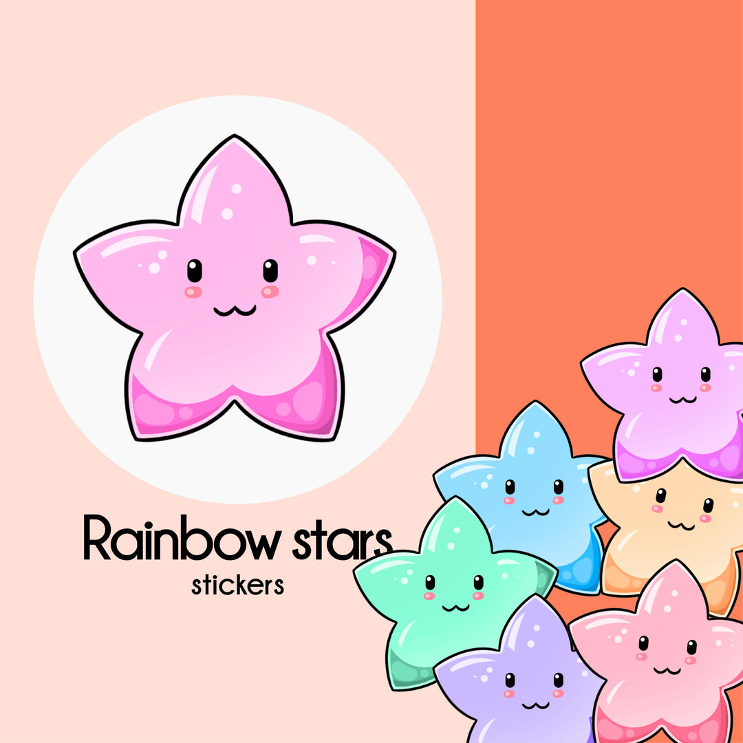 Rainbow Stars  |  Merit Stickers