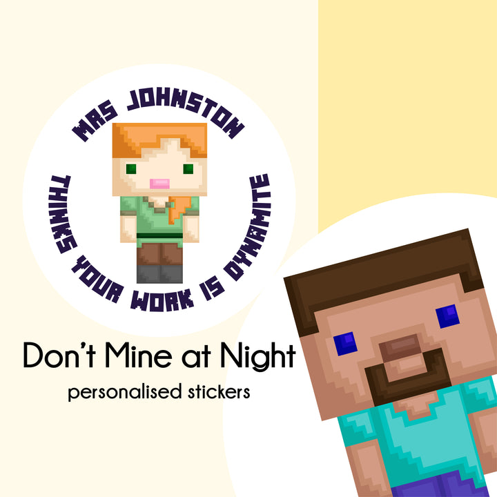 Don't Mine at Night | StickyBoo Stickers