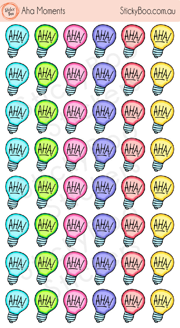 Aha! Moments | Teacher Stickers | StickyBoo