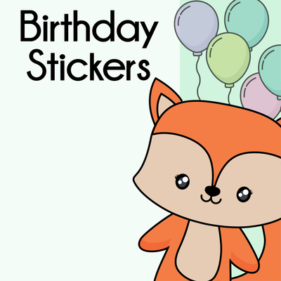 Custom Birthday Stickers | Personalised Birthday Stickers | Birthday