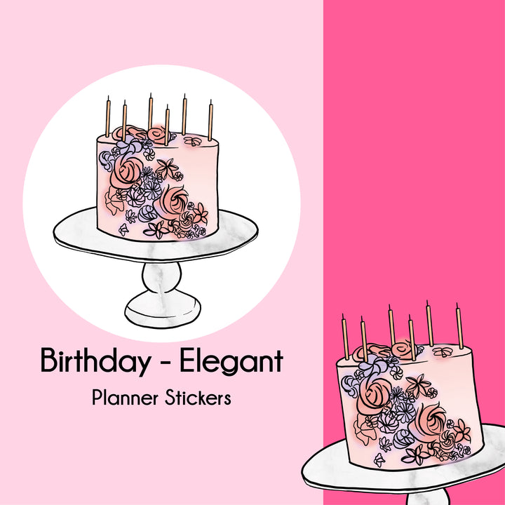 Birthday   |   Elegant Series   |   Planner Stickers