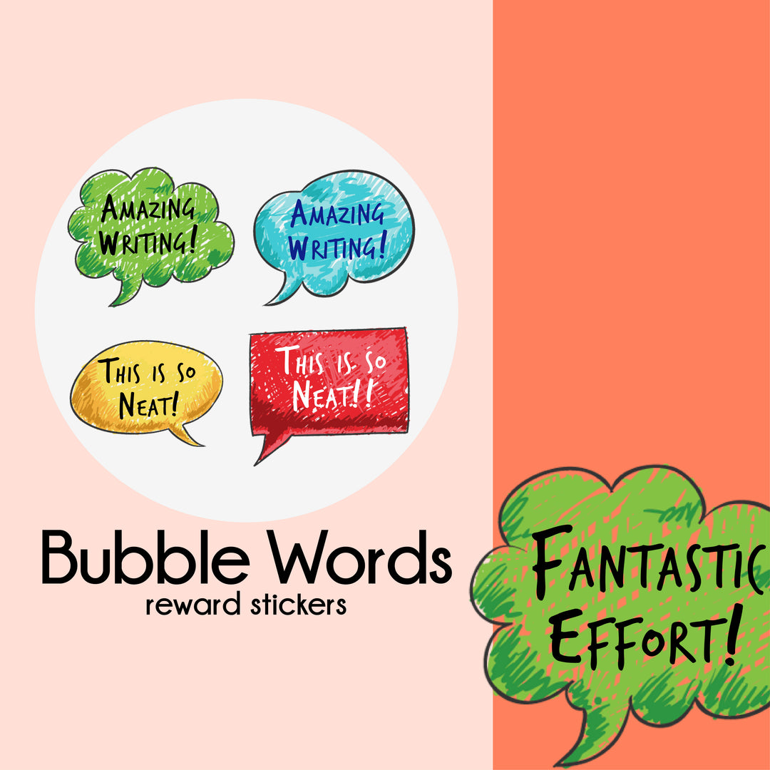Bubble Words  |  Merit Stickers