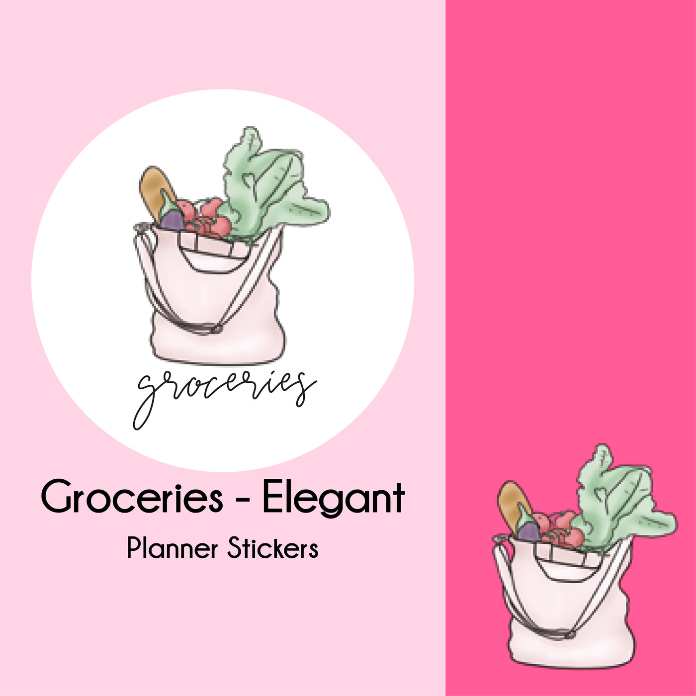Groceries   |   Elegant Series   |   Planner Stickers