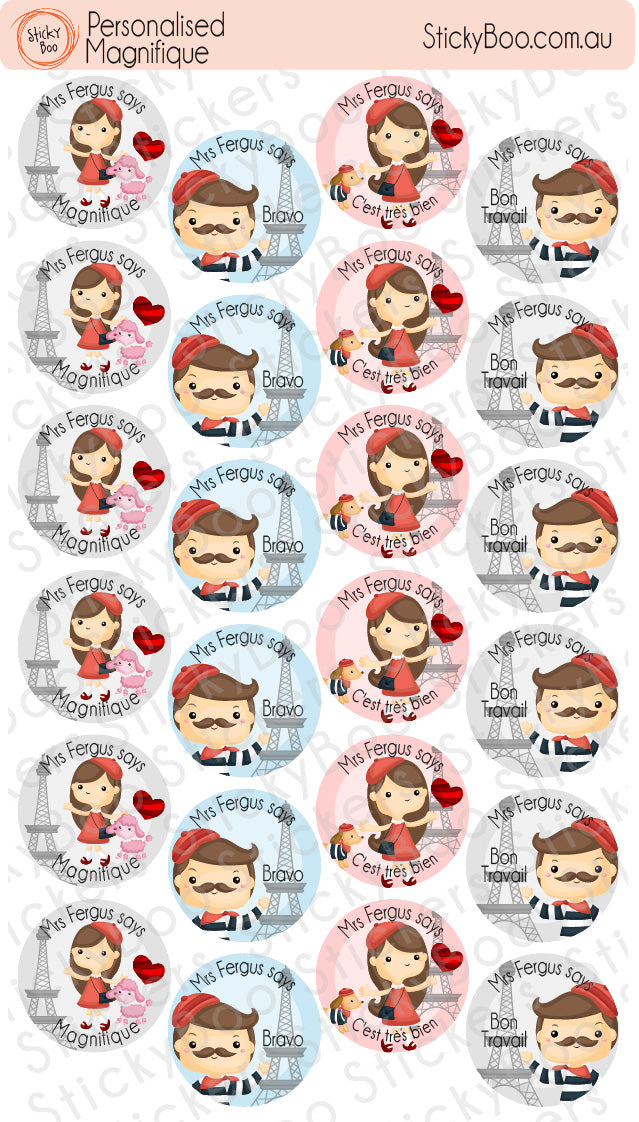 Magnifique Personalised Teacher Stickers – Reward & Positive Behaviour Stickers