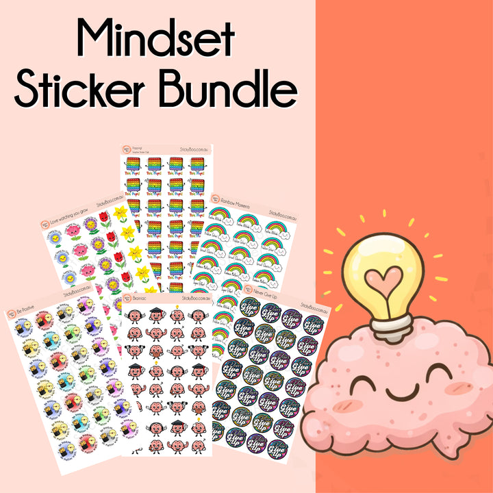 Mindset Teacher Sticker Bundle | Classroom Reward & Behaviour Stickers 🌈✨