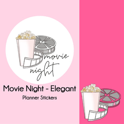Movie Night   |   Elegant Series   |   Planner Stickers