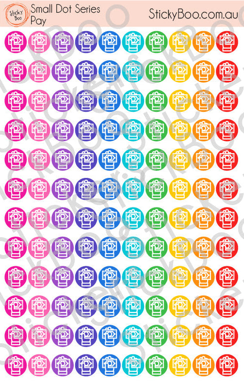 Pay  |   Small Dot Series   |   Planner Stickers