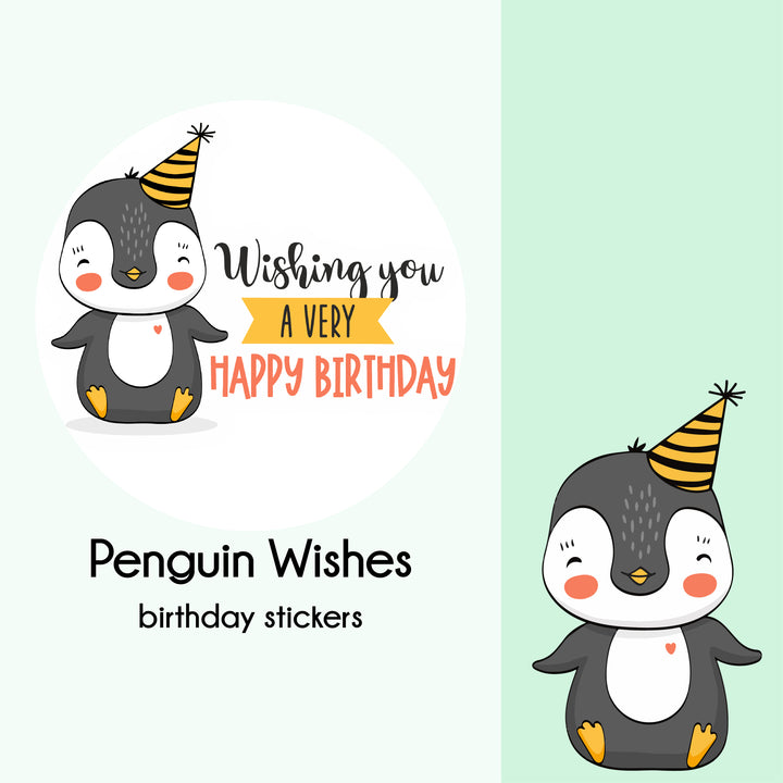 Penguin Wishes | Birthday Stickers