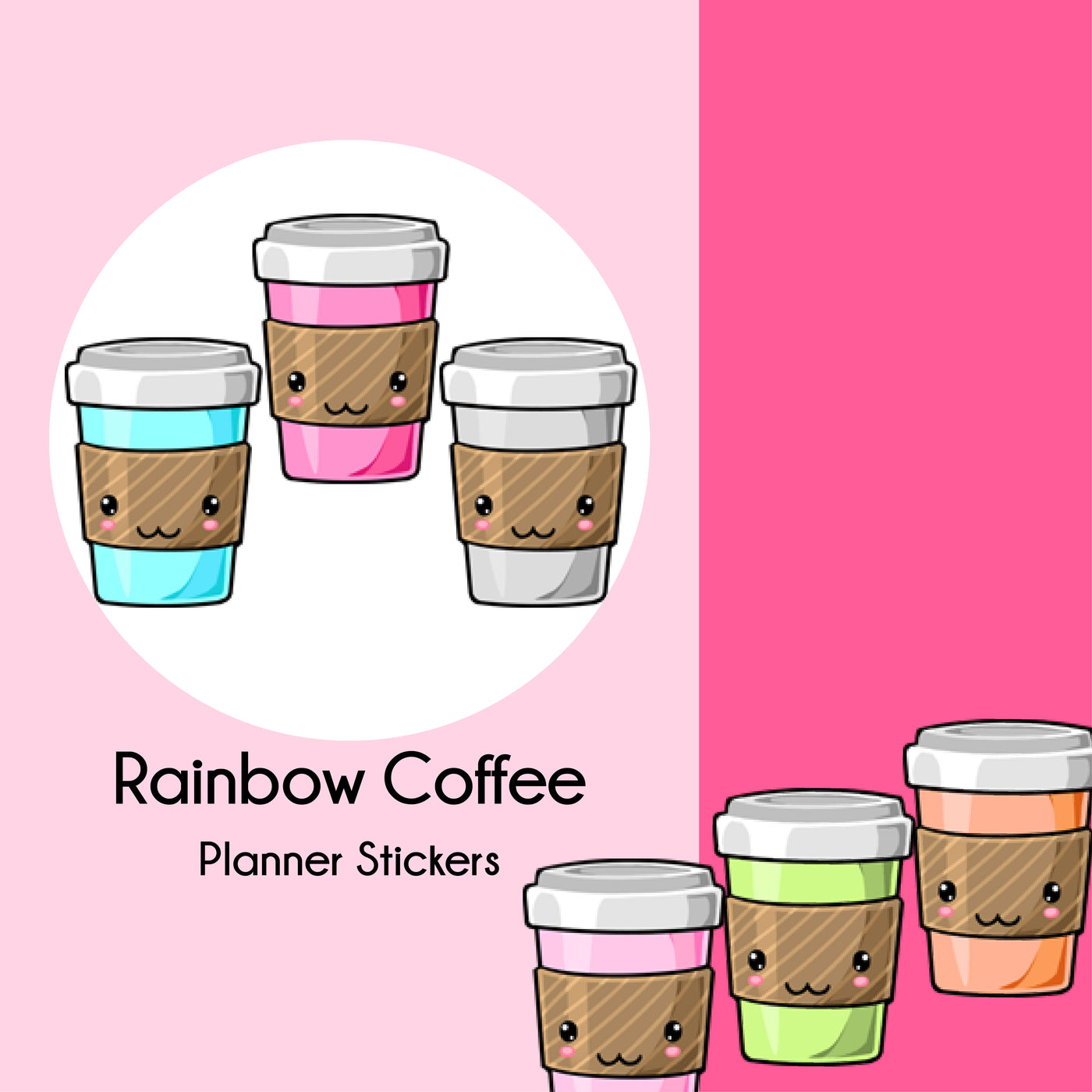 Rainbow Coffee   |   Rainbow Series   |   Planner Stickers