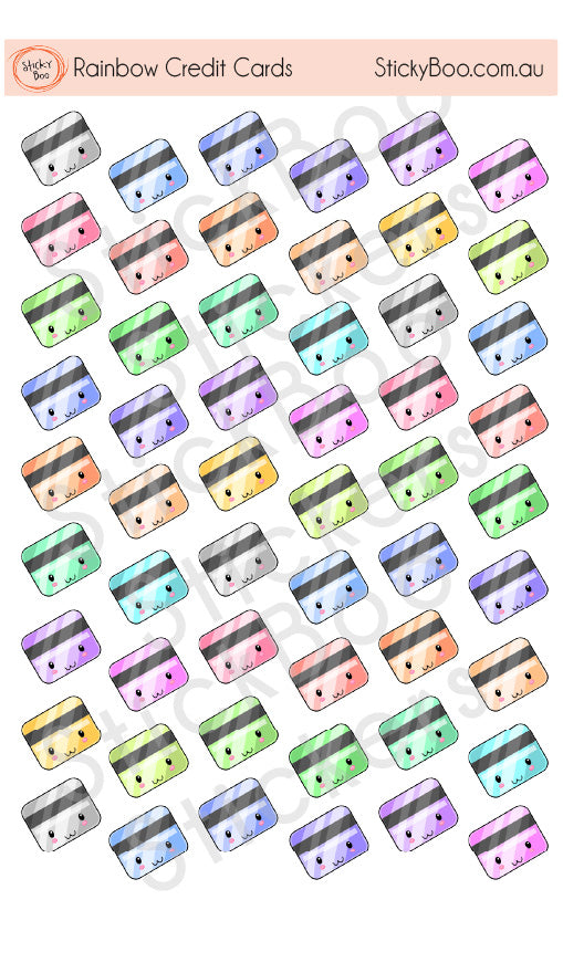 Rainbow Credit Cards   |   Rainbow Series   |   Planner Stickers