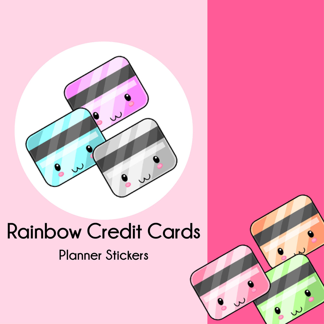 Rainbow Credit Cards   |   Rainbow Series   |   Planner Stickers
