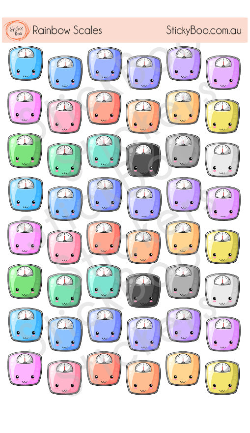 Rainbow Scales   |   Rainbow Series   |   Planner Stickers