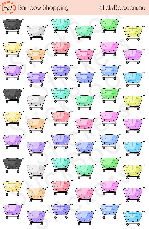 Rainbow Shopping   |   Rainbow Series   |   Planner Stickers