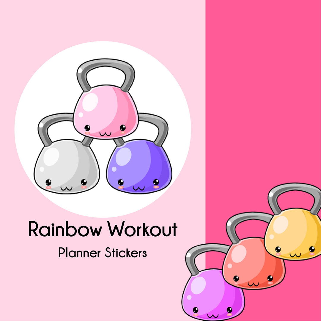 Rainbow Workout   |   Rainbow Series   |   Planner Stickers
