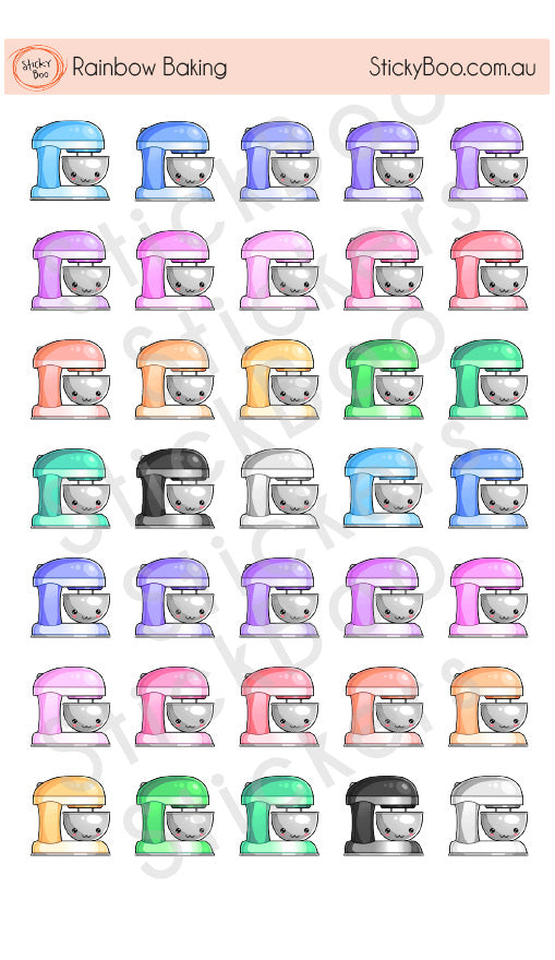 Rainbow Baking   |   Rainbow Series   |   Planner Stickers