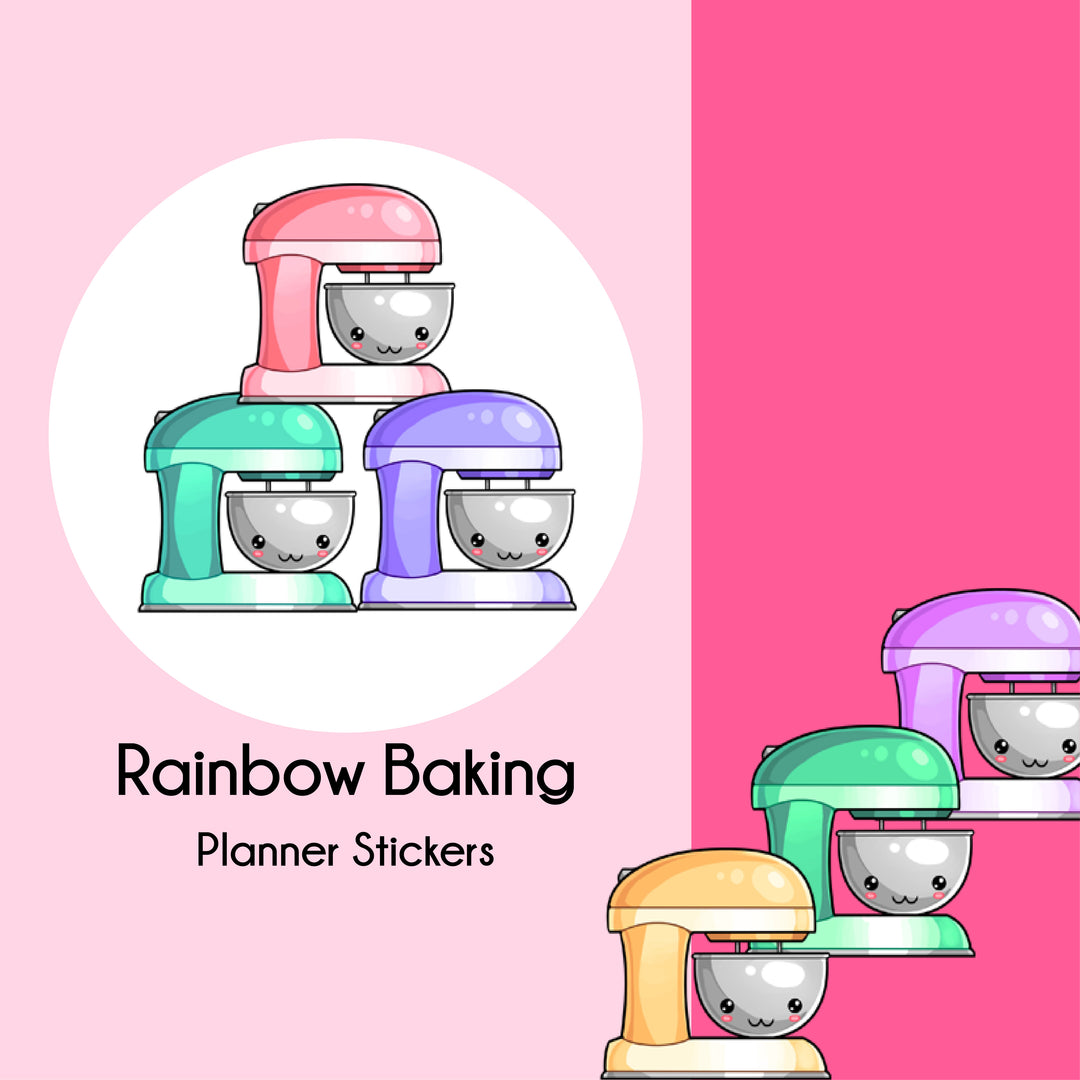 Rainbow Baking   |   Rainbow Series   |   Planner Stickers