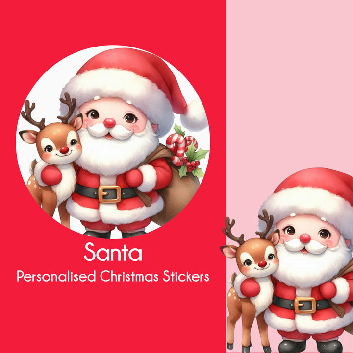 Santa |  Personalised Christmas Stickers