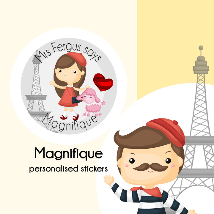 Magnifique Personalised Teacher Stickers – Reward & Positive Behaviour Stickers