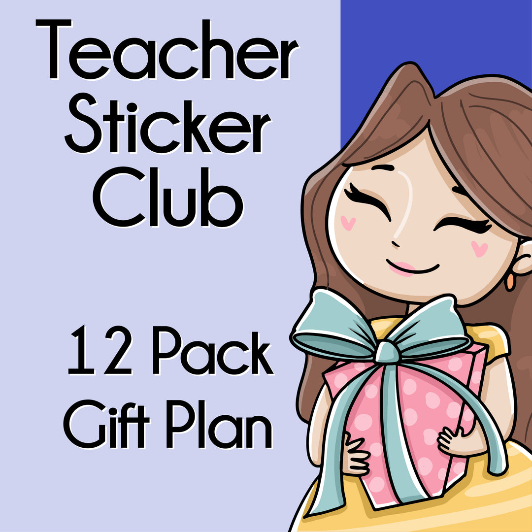 Teacher 12 Sticker Pack Gift Plan  |  Merit Stickers