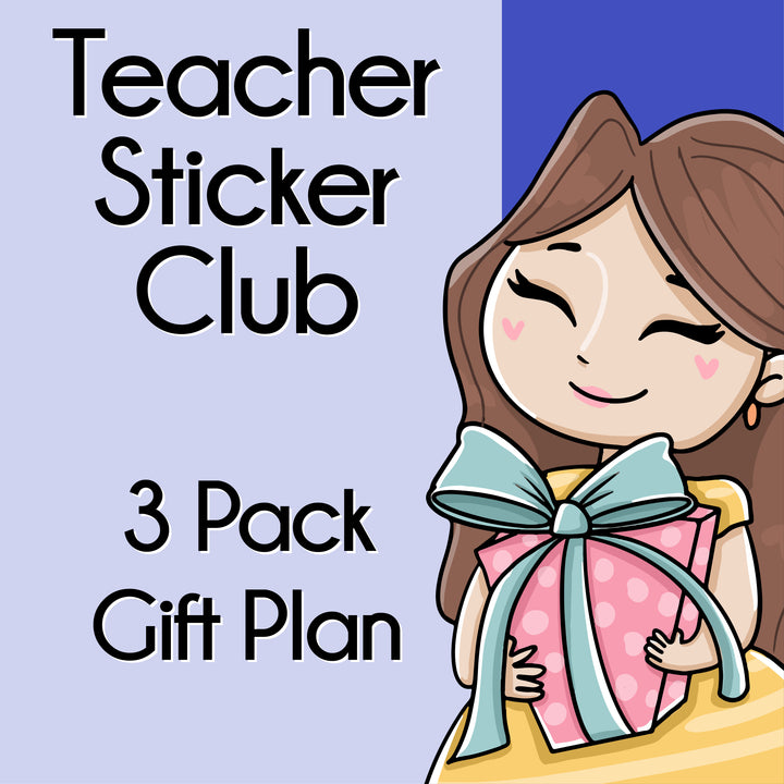 Teacher 3 Sticker Pack Gift Plan  |  Merit Stickers