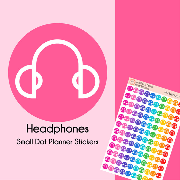 Headphones   |   Small Dot Series   |   Planner Stickers