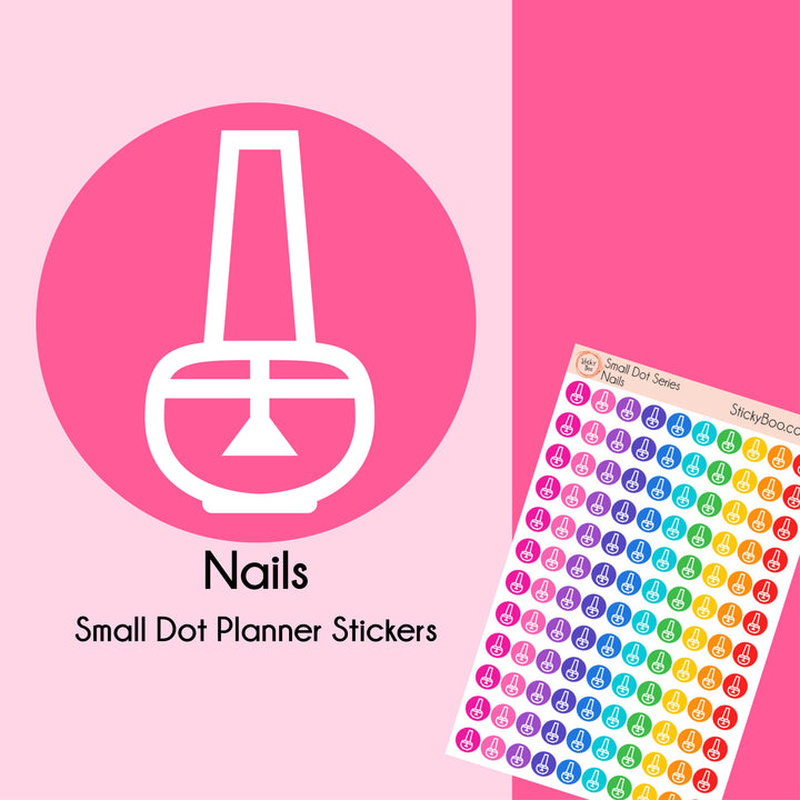 Nails  |   Small Dot Series   |   Planner Stickers