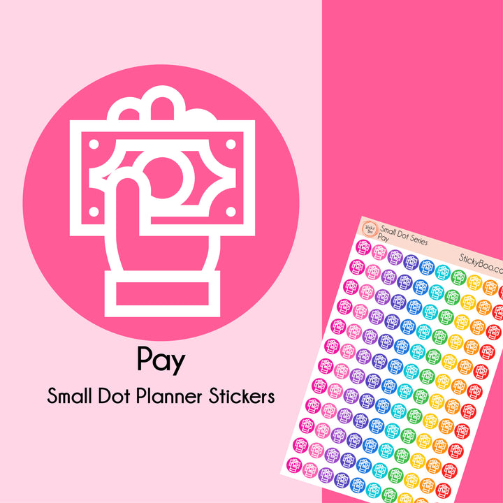 Pay  |   Small Dot Series   |   Planner Stickers