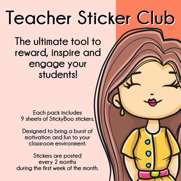 Teacher 6 Sticker Pack Gift Plan  |  Merit Stickers