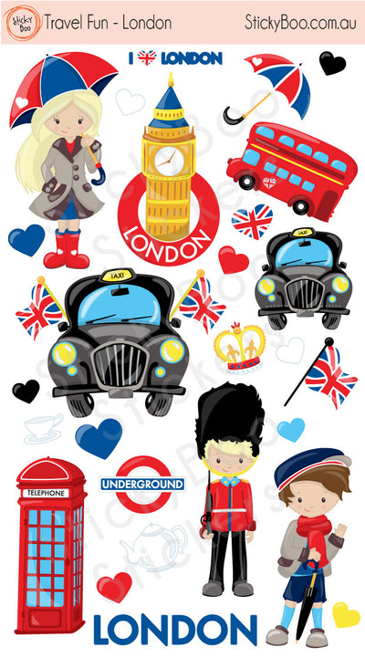 London Fun Stickers | Travel Stickers