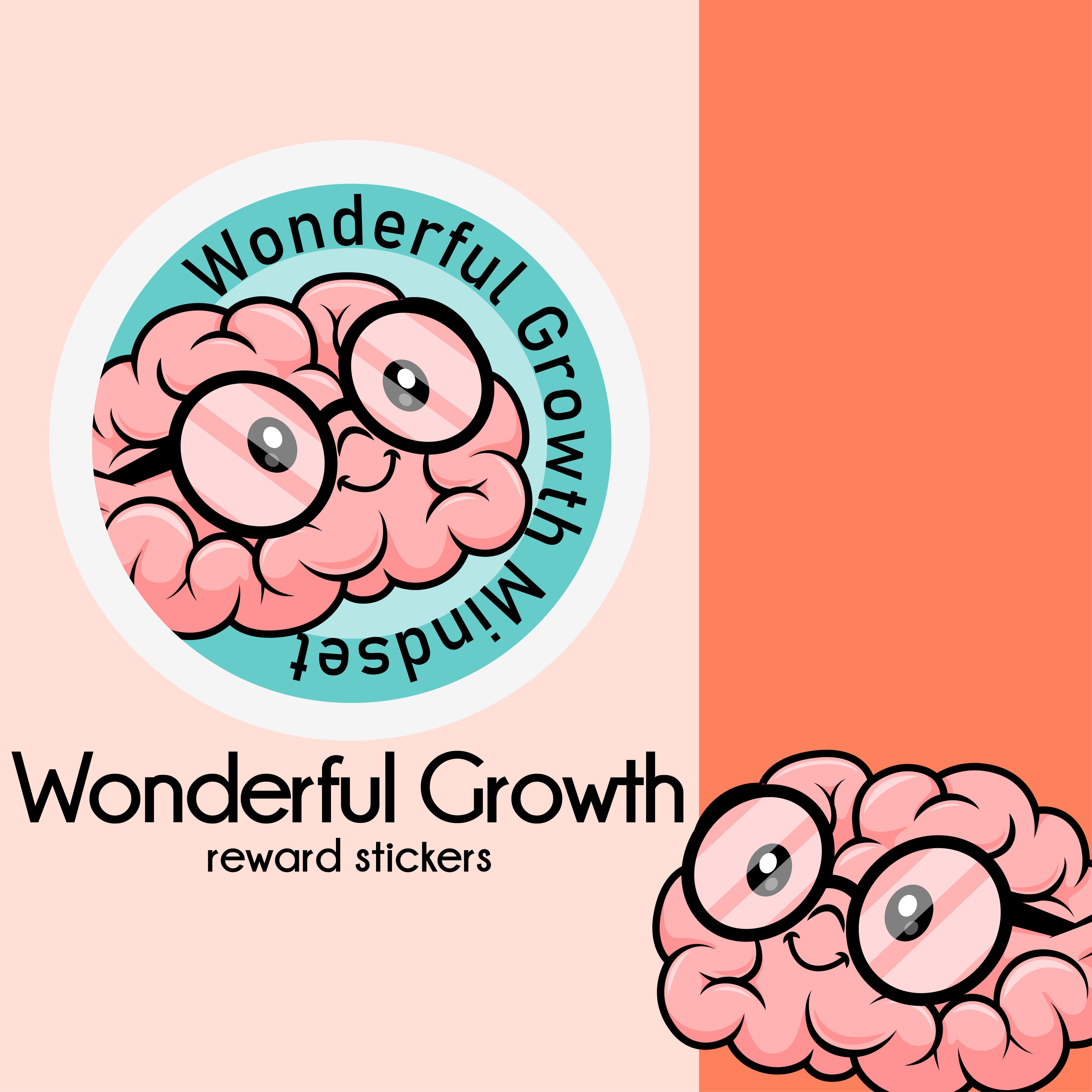 Learning Growth Sticker Wonderful Growth Merit Stickers – Classroom Reward & Growth Mindset ...
