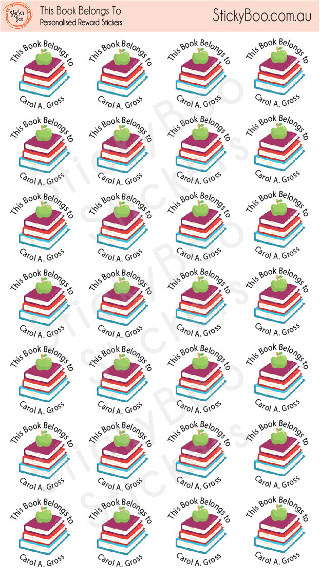 This book belongs to   |  Personalised Library Stickers