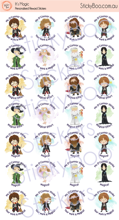Magical | Potter | Personalised Teacher Stickers | StickyBoo