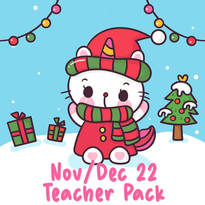November  / December 2022 Teacher Sticker Pack