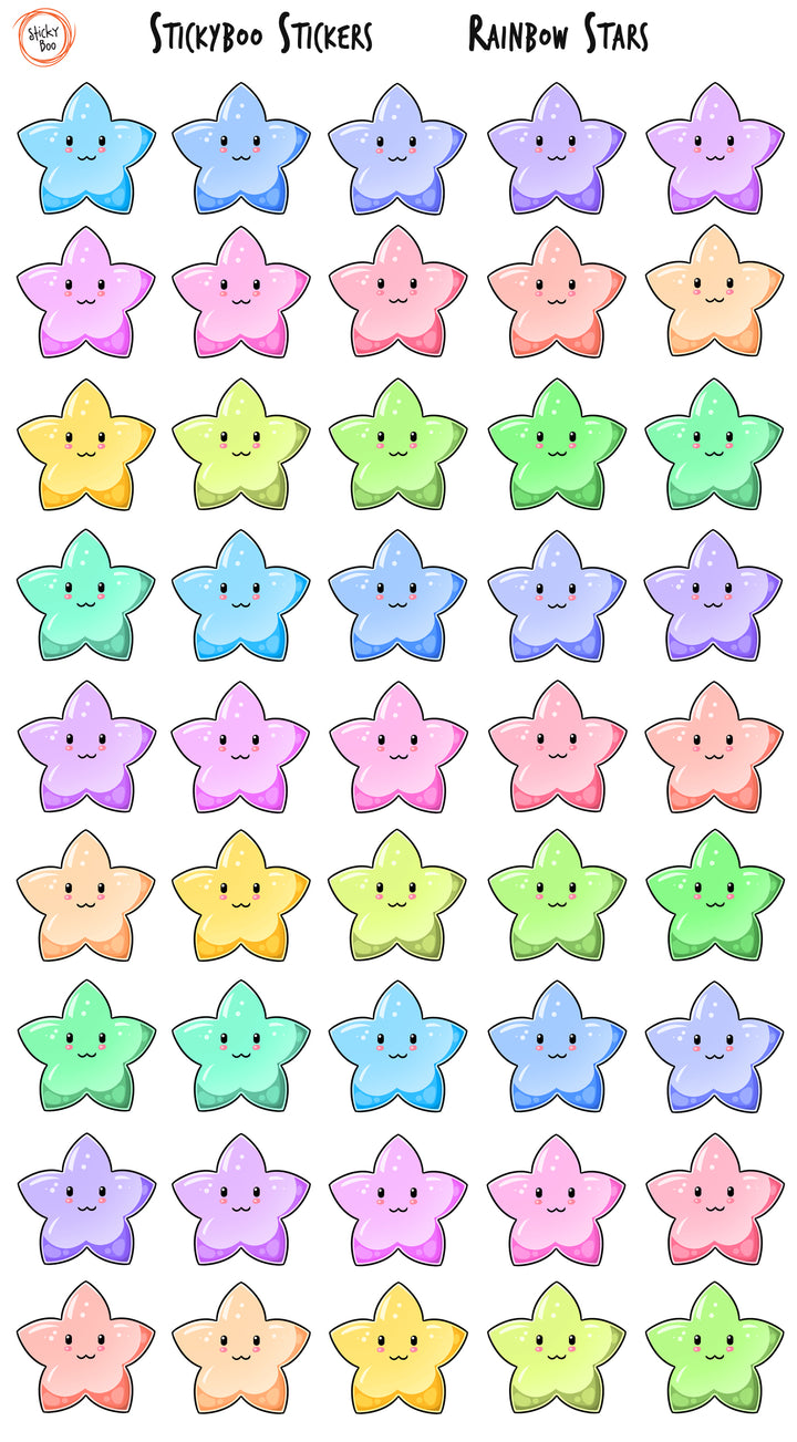Rainbow Stars  |  Merit Stickers
