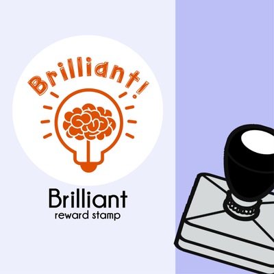 Teacher Stamp - Brilliant - Mindset - StickyBoo Stickers and Stamps